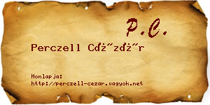 Perczell Cézár névjegykártya
